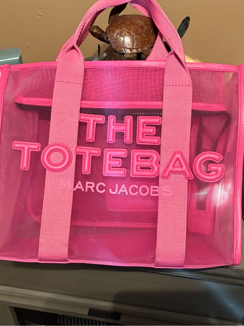 Marc Jacobs Hot Pink The Tote Bag Mesh Tote